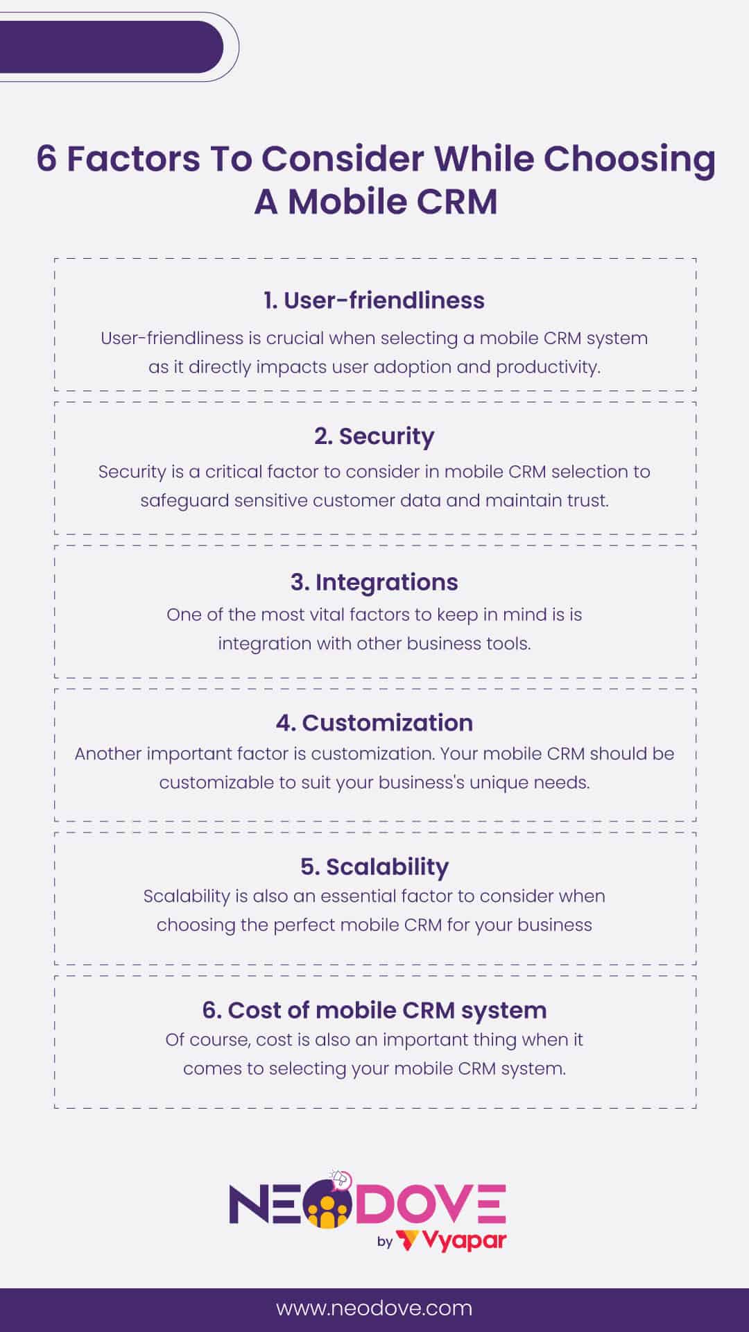 6 Factors To Consider While Choosing A Mobile CRM - NeoDove