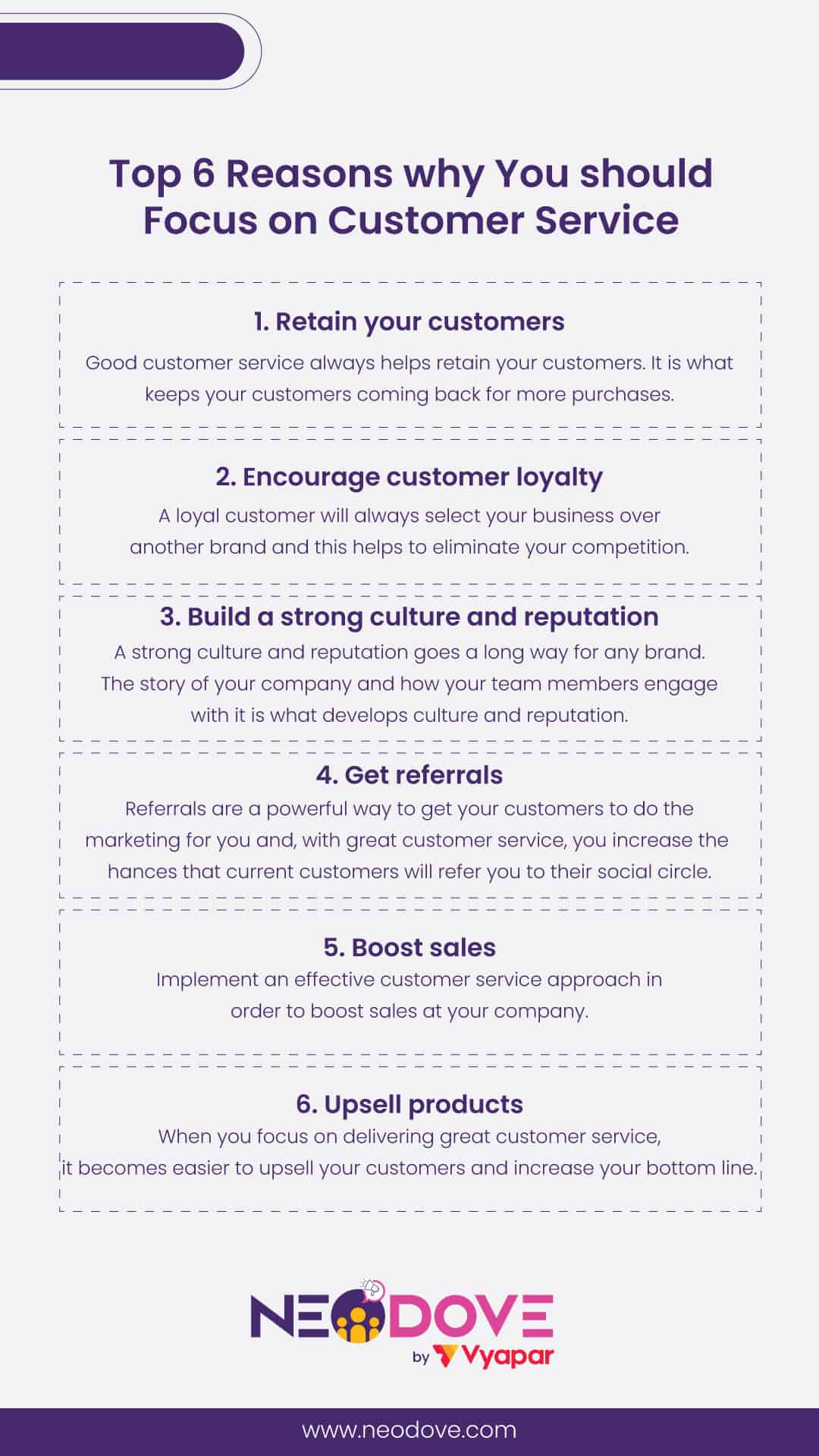 Top 6 Reasons why You should Focus on Customer Service - NeoDove